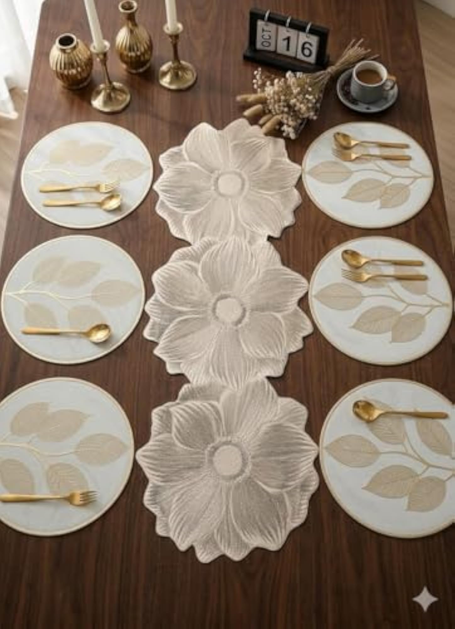 Table Mat Runner Combo Set for Dining Table, Stylish Placemats