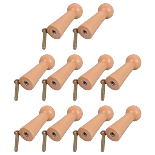 10 個実用的な頑丈な木製壁フックポータブルアクセサリー玄関寝室とバスルームの収納ソリューション家の装飾フック