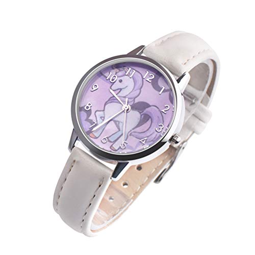 Cartoon Unicorn Pattern Watch Relógio de pulso à prova d'água Relógio de quartzo Moda Cartoon Relóg