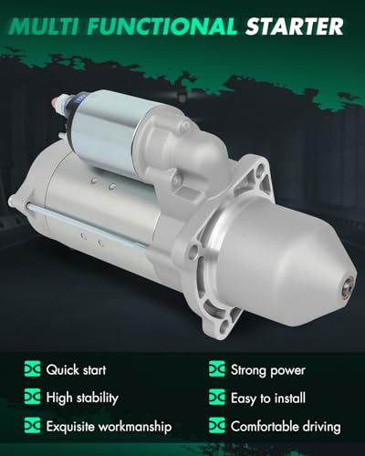 Image of SCITOO Starter Motor fit for John Deere Agricultural Tractor,6505 0000,6510 4 Cyl. 4.52L 4483cc 273cid 1998-2001 Replacement Starter 18361