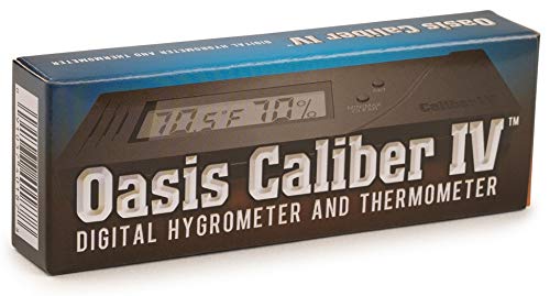 Cigar Oasis Caliber Iv Digital Hygrometer By Western Humidor - Classic Slim Profile Design With Humidity & Temperature Readings For Cigar Humidors, Herbal Or Musical Instrument Storage #TOP7