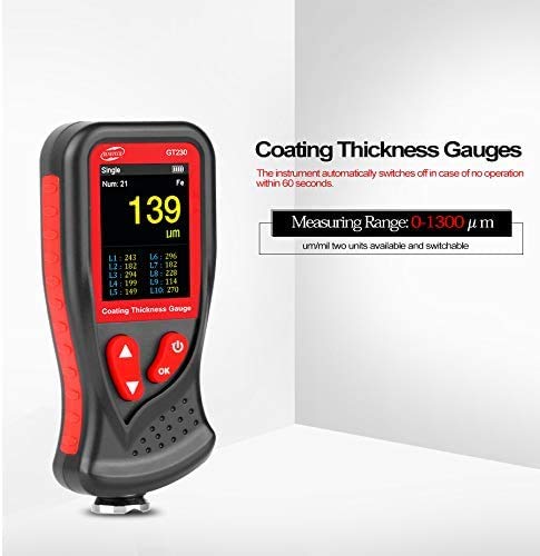 GT230 Thickness Gauges Paint Coating Thickness Gauge Car Film Digital Thickness Gauge Tester Rechargeable Thickness Gauge miniatura 3