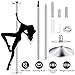 iMounTEK Stripper Pole, Stripper Dance Pole 5mm Spinning Static Dancing Pole with 88-108.1in Adjustable Height 551LBS Weight Capacity for Fitness Exercise Party Home Club Gym