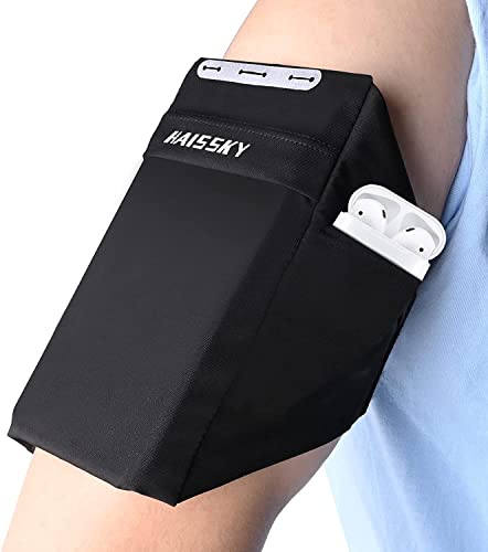 Brazalete de teléfono con Bolsa de Auriculares,Brazalete Móvil Deportivo Running Armband para iPhone 14 Pro Max/13 Pro Max/12 Pro Max/12/XS/XR/8 Plus, Galaxy S9/S8 para correr senderismo de hasta 6.8