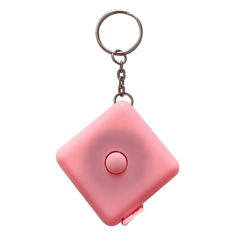Cinta métrica portátil cuadrada rosa mini compacta telescópica