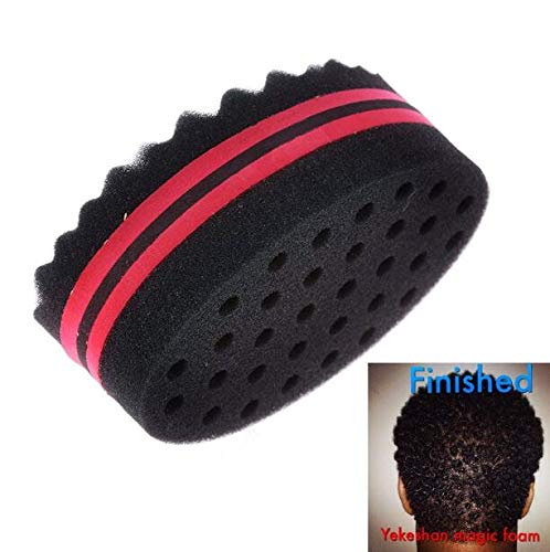 MTSZZF 2 Piezas Magic Hair Sponge Brush para rizos Twist Coil Dreadlocks Afro Hair Style