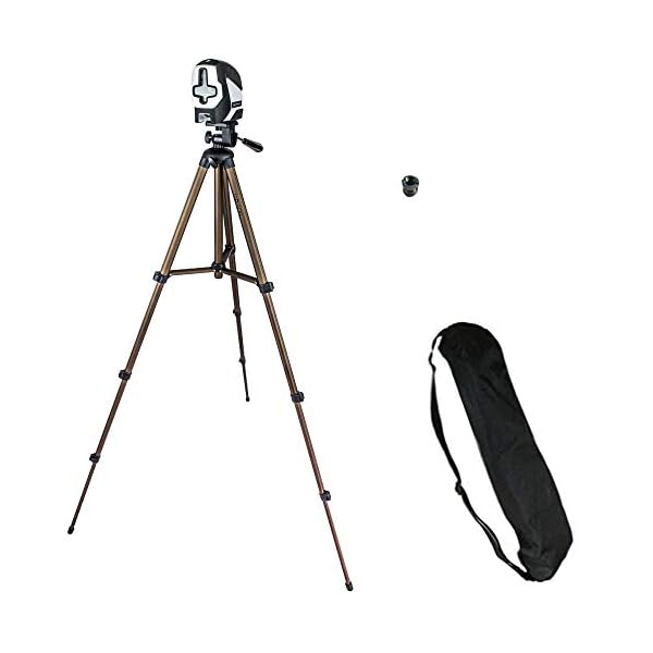 TronicXL 1,30m Baustativ Stativ für Laser Nivelliergerät Linienlaser Kreuzlinienlaser Einhell Bosch Dewalt Makita Flex Leica Stanley Meterk Tacklife Huepar Firecore Skil 1/4 Zoll 3/8 Tripod