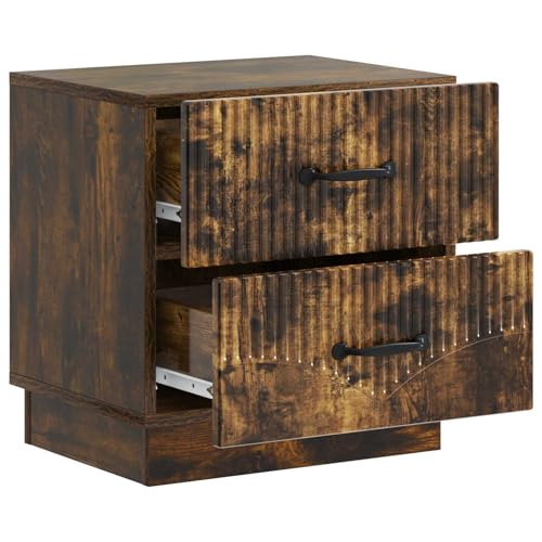 Table de nuit chêne fumé pour une chambre moderne et rangée - 5