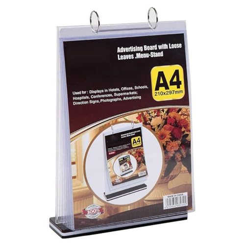 Support multi-pages A4 en acrylique transparent haut de gamme