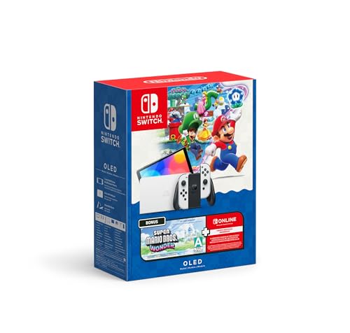 Nintendo Switch OLED + Super Mario Bros Wonder + 3 meses de Switch Online