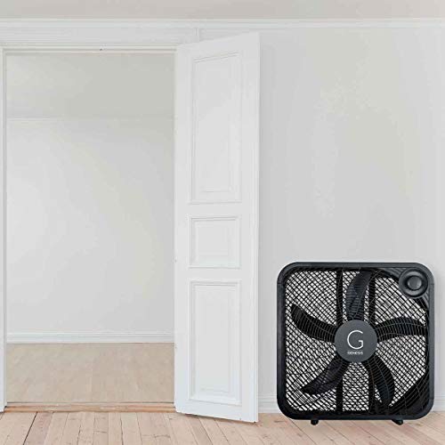 Genesis 20" Box Fan, 3 Settings, Max Cooling Technology, Carry Handle, Black (G20BOX-BLK) by Genesis - Image 3