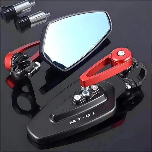 Rétroviseurs Moto Universels Yamaha MT 01 de Rechange en Paire pour Guidon Standard