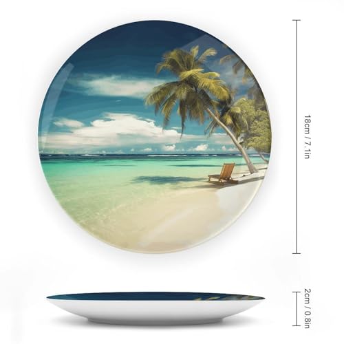 Plato decorativo de porcelana Tropical Holidays 7 pulgadas miniatura 2