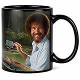 Surreal Entertainment Bob Ross Mug | Bob Ross Color Changing Ceramic | Painting Mug | Heat Reveal Technology | 11oz | Officially Licensed