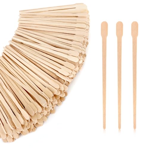 300 Stück Birkenholz Spatel 88x60mm, ELEPRUC Augenbrauen Holzspatel, Holzspatel für Haarentfernung, Rührstäbchen Holz, Mundspatel Holz, Wax Stick, Wooden Spatula für Haarentfernung Oder Handwerk