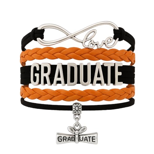 Image of Infinity Collection Graduation Bracelet Gift Graduate Jewelry for Her, Class of 2026 Keepsake, Adjustable Charm Bracelet for Women & Girls