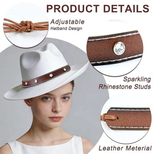 Image of Cowboy Hat Bands for Men and Women,Hatbands Belt for Cowboy /Western /Fedora /Cowgirl Hats Multicolor