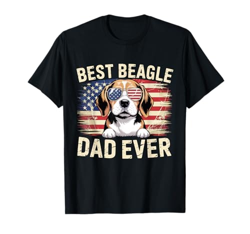 Bonito diseño retro de Beagle Dad Ever Vintage Puppy Lover Camiseta