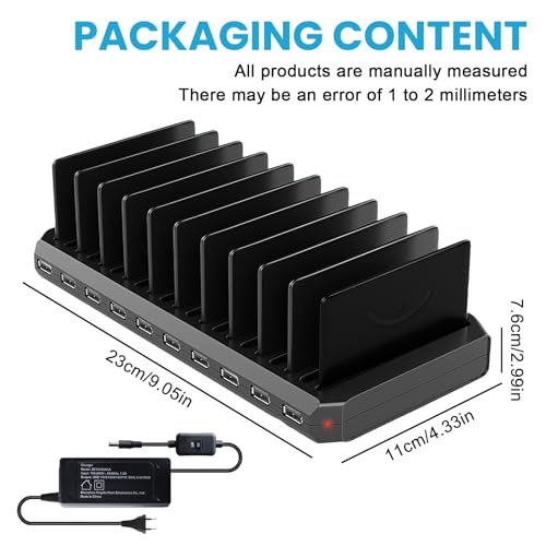 Station de charge USB 60W à ports multiples et séparateurs modulaires - 2