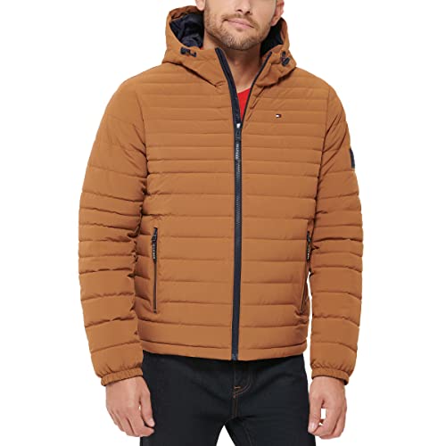 Image of Tommy Hilfiger Men's Stretch Poly Hooded Packable Jacket