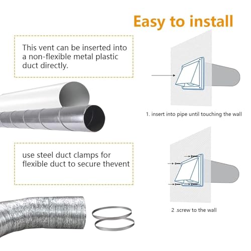 Grille d'aeration murale inox - Bouche d'extraction ronde durable