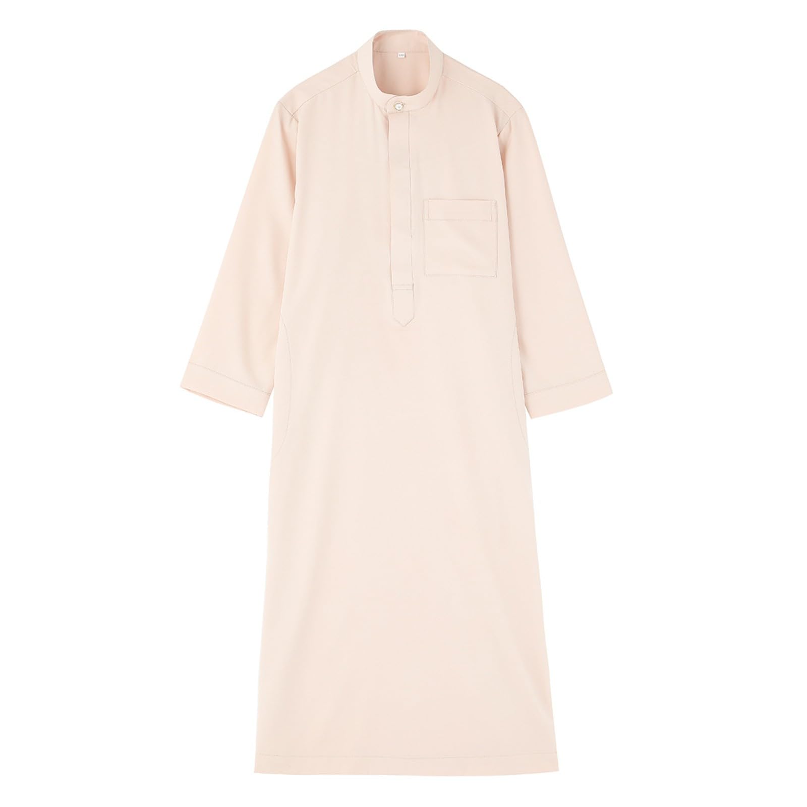 Arab 𝐒𝐚udi Robe for Kids Long Sleeve Stand Collar Loungewear Boys Muslim Robe Jubba Thobe Daffah Isl𝐚mic Cotton Gown 𝐃ubai Abaya