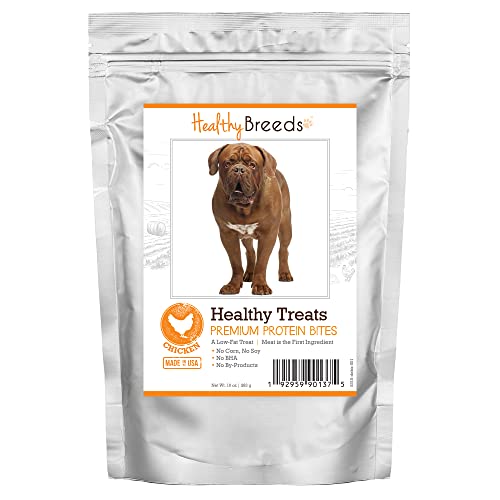Healthy Breeds Dogue de Bordeaux Healthy Treats Premium Protein Bites Chicken Dog Treats 10 oz