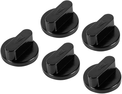 Paquete de 5 piezas de repuesto para horno universal negro estufa de gas parrilla control perillas interruptor cocina