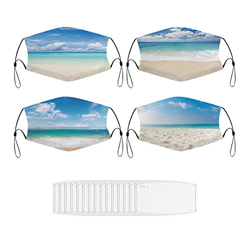 Mouth Dust Mask Beach and Tropical Sea Face Mask for Men & Women