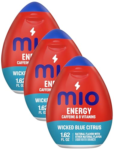mio Energy Wicked Blue Citrus Flavored with other natural flavor Liquid Water Enhancer, 1.62 fl oz Bottle (Pack of 3)