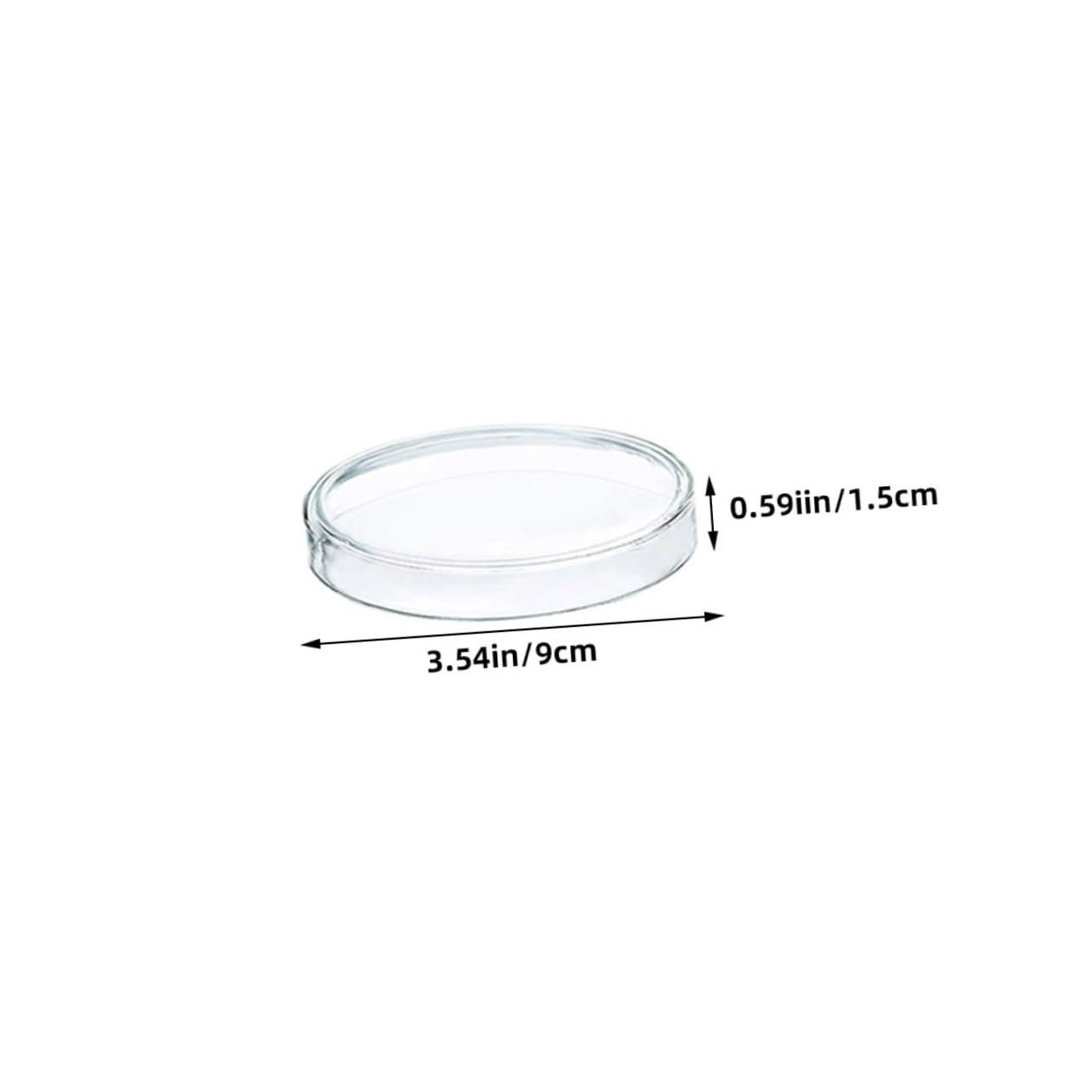FUNOMOCYA Lab Science Supplies 10pcs Plastic Petri Dishes Lids Culture Plates for Experiments