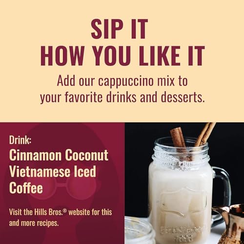 image for Hills Bros Instant Double Mocha Cappuccino Mix, Easy to Use, Enjoy Cof