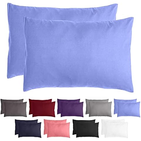 Komfortec Premium Kissenbezüge 2er Set 40x60 cm mit Reißverschluss, gebürstet 100% Polyester 120g/m² Cover
