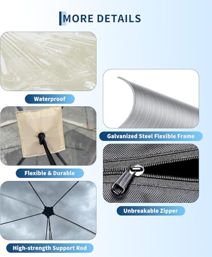 Carpa burbuja transparente 10x10 ft para camping 1 persona miniatura 3