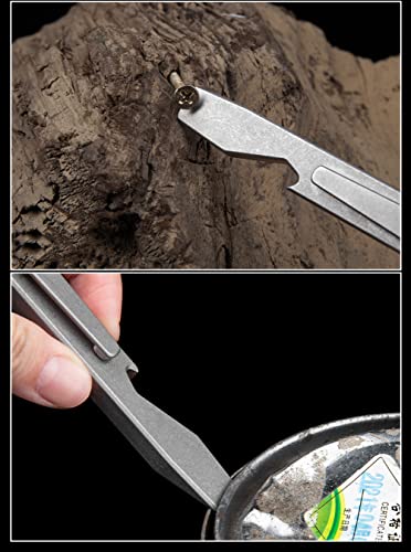 Axuyu Titanium Pry Bar, Outdoor Multi-Functional Pry Bar Edc Tools,Mini Pry Bar With Crowbar, Bottle Opener, Pocket Clip And Keychain Function #TOP5