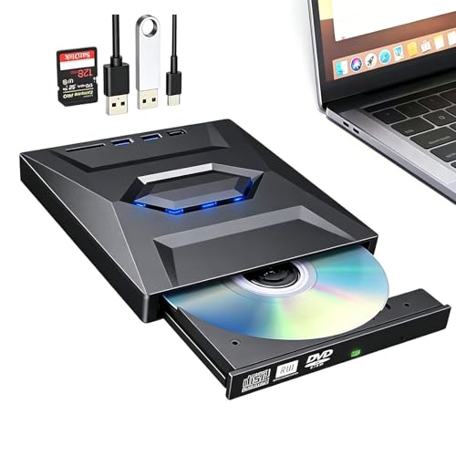 Lecteur Blu-ray externe USB Aless 7-en-1 pour résoudre le manque de ports et de lecteur sur Mac