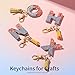 LEOBRO 60 PCS Swivel Snap Hooks and Key Rings, Keychain Clips and Key Chain Rings, Lobster Claw Clasps for Key Chains, Jewelry, Crafts, Gold