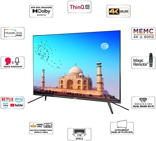Image of Intex 108 cm (43 inches) 4K Ultra HD Smart LED TV LED-WOS4304U (Black)