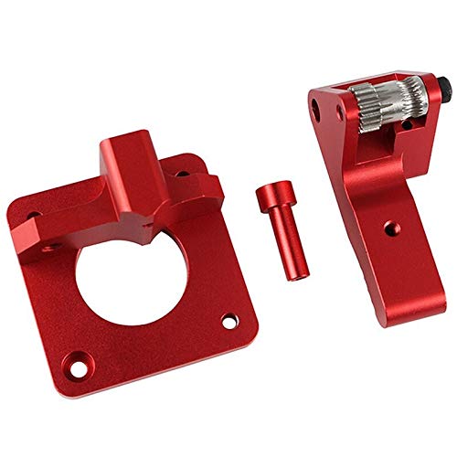 Lysee 3D Printer Parts & Accessories - 3D Printer Accessories Cr-10S Pro Ender-3 Double Pulley Extruder with 4PCS Upgraded Hand Twist Leveling Nut - (Color: red)