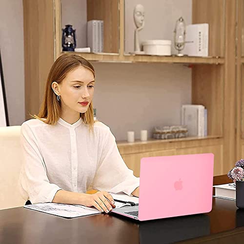 Image of MOSISO Compatible with MacBook Air 13 inch Case 2022 2021 2020 2019 2018 Release A2337 M1 A2179 A1932 Touch ID, Plastic Hard Shell Cover Compatible with MacBook Air 13.3 inch Case, Pink