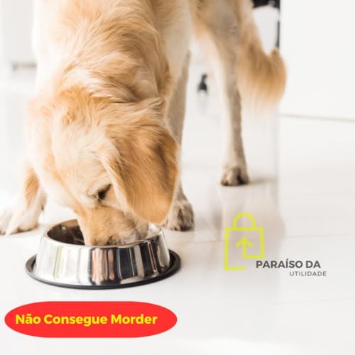 Comedouro Tigela Cachorro Inox Antiderrapante Comedouro Bebedouro Tigela Alimentador de Cachorro Não