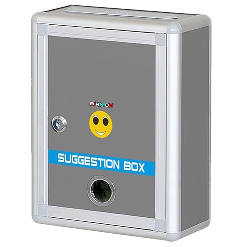 Image of Plastic Suggestion /Letter /Complaint /Donation Box With Two Key Lock - Wall Mountable (Silver)