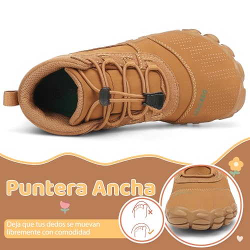 Zapatillas barefoot para niños SAGUARO de trail running con suela flexible y ligera 3