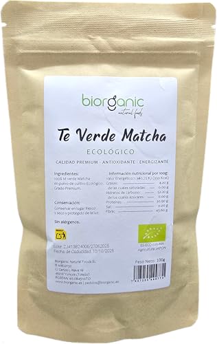 Té Verde Matcha En Polvo Grado Premium, 100g. Ideal Para Latte. Alto Contenido En Clorofila. Biorganic, Marca Española. Té Verde Matcha En Polvo Grado Premium, 100g. Ideal Para Latte. Alto Contenido En Clorofila. Biorganic, Marca Española.