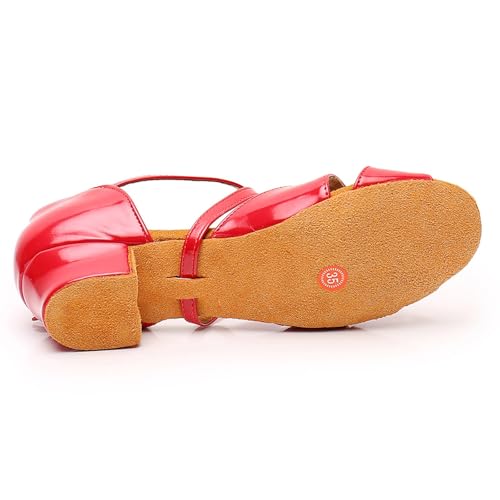 IWIHMIV Girls Sandals Summer Open Toe Low Thick Heel Shoes Comfortable Soft Sole Dance Dress Sandals for Toddler4