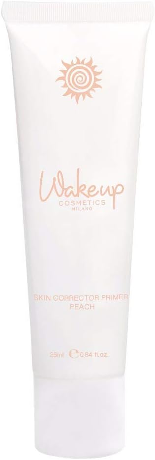 Wakeup Cosmetics – Skin Corrector Primer Pesca, Base Viso Tonalizzante dal Finish Naturale e Radioso, per Ottenere un Incarnato Sano e Luminoso, 25 ml