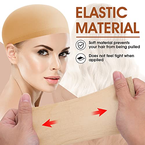 image for Sibba 3Pcs Silicone Wig Grip Band and 4Pcs Wig Stocking Caps Seamless 