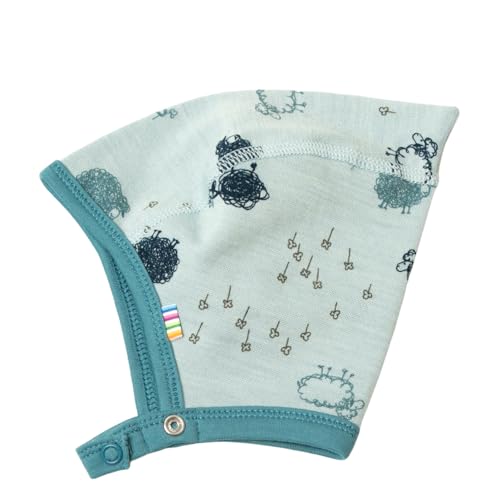 Joha Baby Jungen Mädchen Mütze Merinowolle/Bio-Baumwolle, Größe:34, Farbe:Blue AOP