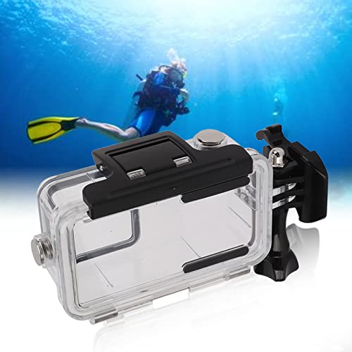 Camera Case, Pc Tempered Glass And Stainless Steel Material Travel Camera Case, Waterproof Dustproof Camera Case Hard Shell, 95% Light Transmission Rate For Action 2 For Diving #TOP5