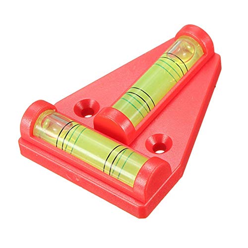 RV T Level Bubble Level, Multipurpose 2 Way Spirit Level T-type Spirit Level Bubble for RV, Machines, Furniture, Tripods, Camera Equipment Measure (red)